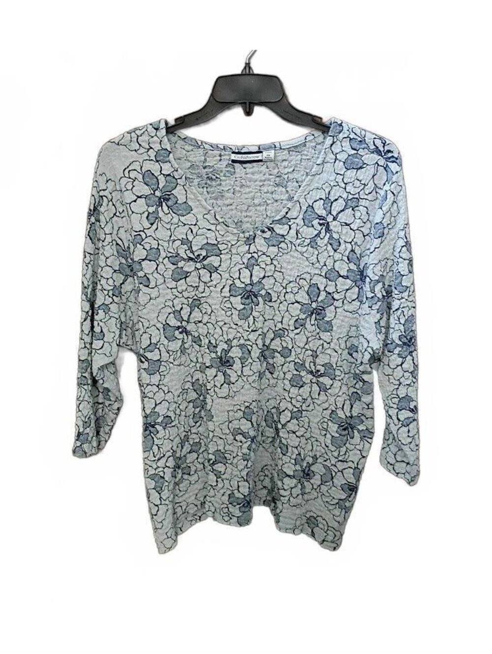 Croft & Barrow Women's Floral Print Lightweight Sweater Plus Size 2X